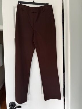 Quince Dark Brown Straight-Leg Dress Pants NWT medium